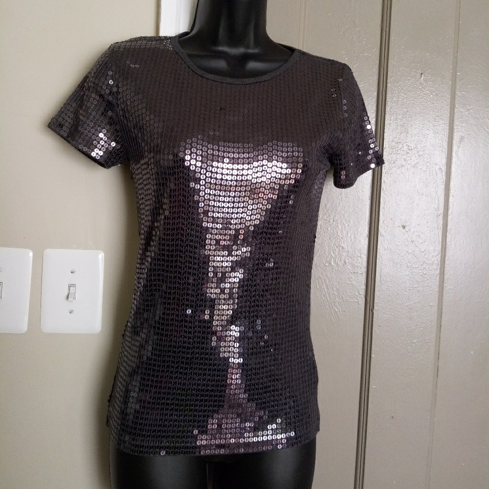 Michael Kors Sequin Tee Top